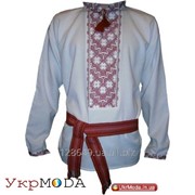 Вышитая сорочка мужская гуцульская - ручная вышивка (00256) фото