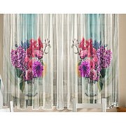 Комплект тюля ТамиТекс «Цветы в вазе» фото