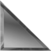 Треугольная зеркальная графитовая плитка с фацетом 10 мм (250х250мм) фото