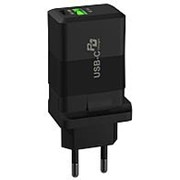 Сетевое зарядное устройство GSMIN PD-054C быстрая зарядка Quick Charge 3.0 USB + PD Type-C (5-12V, 3A, 18W)