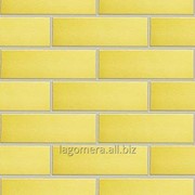 Плитка клинкерная фасадная глазурованная с ласточкиным хвостом Желтая глазурь