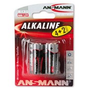 Батарейка Ansmann Alkaline AAA, LR03, LR3, AM4, MN2400 1.5В 6 шт (1511-0001) фотография