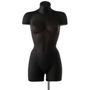 Манекен демонстрационный женский "Spencer" мягкий, с подставкой, размер 42-44, цвет черный. mnk-spencer-w-b
