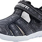 421026-15 черный туфли летние дошкольные текстиль Р-р 29