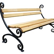 Парковая скамейка L = 1500-2000 мм, h = 500 мм, ширина: 500 мм, материал: сталь, дерево фото