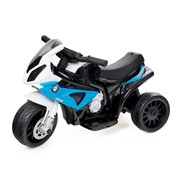 Электромотоцикл BMW S1000 RR, кожаное сидение, цвет синий фото