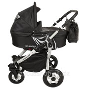Универсальная коляска Tutek Grander Zebra GZ 2 белая рама фото