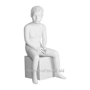 Детский манекен (сидячий) мальчик, 6 лет, белый матовый / Peppy-05 фото