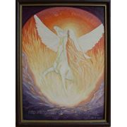 Mиниатюра-фэнтэзи «Огненный ангел на огненном коне». фото