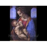 Леонардо да Винчи Мадона с младенцем, художники Эпохи Возрождения фотография