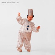 Карнавальный костюм «Снеговичок Снежок», сатин, размер 30, рост 116 см фотография