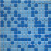 Мозаика стеклянная синяя 2 цвета фотография