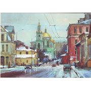 Старая Москва, акварельная живопись фотография