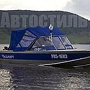 Ходовой тент с дугами на лодку Волжанка-47 (Фиш) (Стандарт) фотография