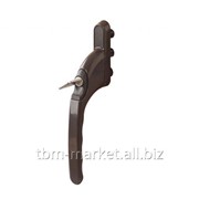 Гарнитур балконнный прямой с ключом с одной стороны, коричневый Артикул INT0041.05