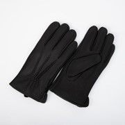 Перчатки мужские, размер 11.5, подклад флис, цвет чёрный фото