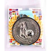 Медаль рельефная Футбол серебро фото
