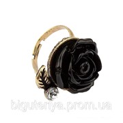 Кольцо “Черная роза“ фотография