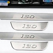 Накладки на пороги Hyundai I30 2012-н.в. хэтчбек (нерж. сталь) фото