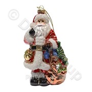 Декор Дед Мороз с подарками стекл. 9x5x14.5cм фото
