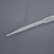 Пипетка Пастера пластиковая 2 мл 155 мм, ПЭ, градуированная, стерильная, в инд. упаковке (100/1000) фотография