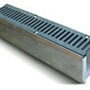 Лоток водоотводный SUPER ЛВ-15.25.13 бетонный с вертикальным водосливом с решеткой чугунной
