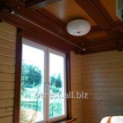Деревянный потолок в дом 1 фото