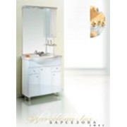Комплект мебели для ванной Барселона-Люкс 85 с бельевой корзиной (Aqwella) фото