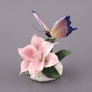 Фигурка “бабочка на цветке“ высота=9 см. (866342) фото