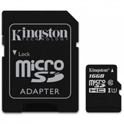 Карта памяти Kingston 16GB microSDHC Class 10 UHS-I (SDC10G2/16GB) фотография
