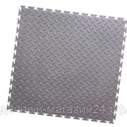 Плитка модульная ПВХ, цвет серый (цена за упаковку 14шт=1м2), рисунок-ТОЧКА фото
