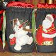 Новогодний мешок для подарков ’Снеговик’, ’Дед Мороз’ фотография