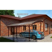 Навес для машины из поликарбоната Ф13 фото