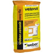 Клей для плитки и керамогранита Weber-Vetonit easy fix 25 кг фото