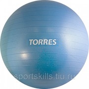 Мяч гимн. "TORRES", арт.AL121155BL, диам. 55 см, эласт. ПВХ, с защ. от взрыва, с насосом, голубой