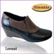 Туфли кожаные Lorena-4 корич/черн фото