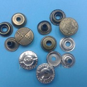 Кнопки металл кольцевые d 15мм с рисунком в упаковке - 100 шт фотография