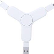 USB-кабель в виде спиннера, белый фотография