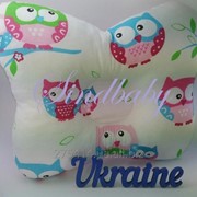 Подушка ортопедическая для новорожденных "Совушка", розовая