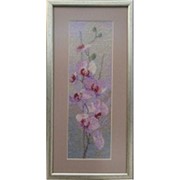 Картина Орхидеи, ручная работа, вышивка. фото