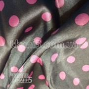 Ткань Атлас горох серо-розовый (19-20 мм) 482