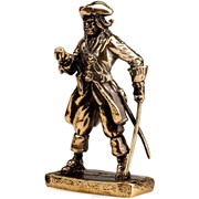 Фигурка литая пират капитан Джек Воробей, латунь (подарочная упаковка) фотография
