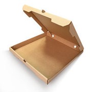 Коробка для пиццы 340х340х40 мм гофрокартон бурый