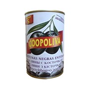 Маслины черные “Coopoliva“, с косточкой, 314 мл фотография