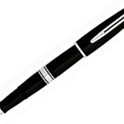 Waterman Ручка-роллер Waterman Charleston Ebony Black CT, толщина линии F, хром Цвет корпуса Черно-серебристый фото