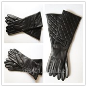 Перчатки кожаные женские до локтя Carlo Pazolini