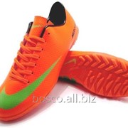 Футбольные сороконожки Nike Mercurial Victory IV TF Orange/Green/Black фото