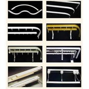 Карнизы алюминиевые: римские шторы, японские панели, эркеры фото
