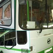Замена резиновых уплотнителей окон и замена стекол для автобусов фотография