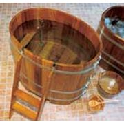 Купели из лиственницы и камбалы для саун и бань. фото